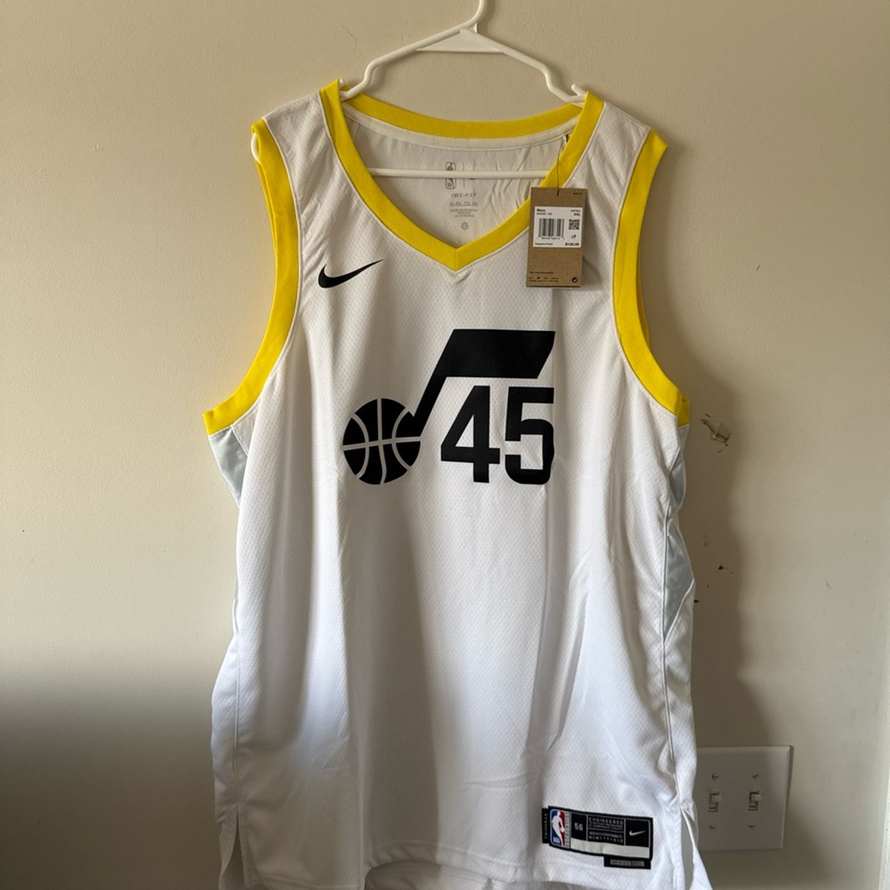 Men’s Nike Donovan Mitchell #45 Utah Jazz Swingman NBA Jersey Sz 56 - White NWT - Picture 1 of 6